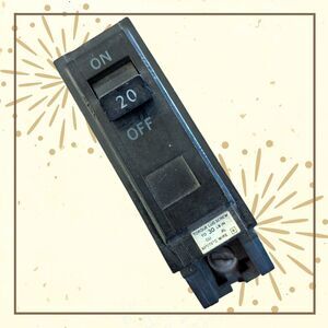 General Electric GE THQL1120 Circuit Breaker 20 Amp 1 Pole 120/240 VAC Plug In